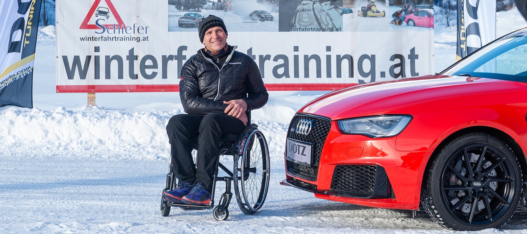 With more than 400 all-wheel hp on snow – a training with Reini Sampl